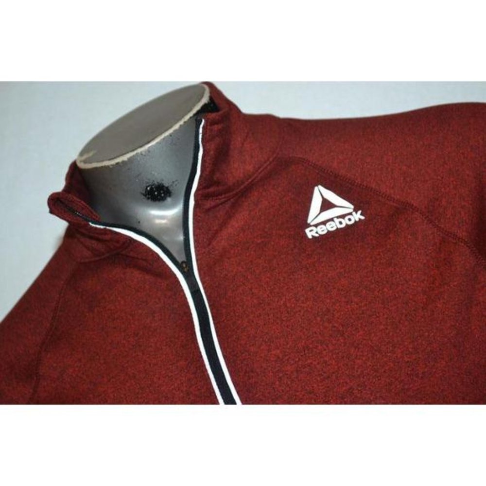 Reebok Men's Red Quarter-Zip Pullover